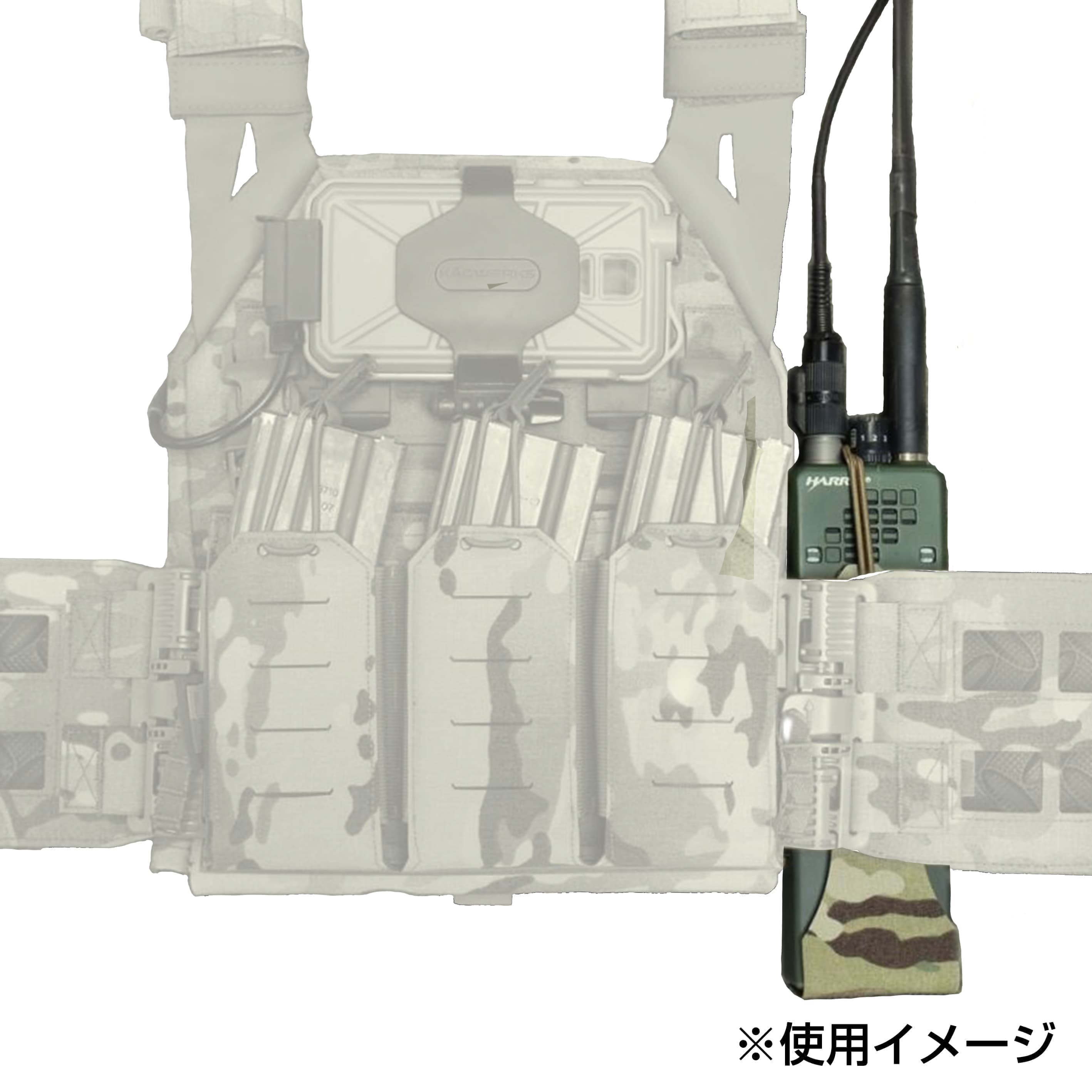 Warrior Assault Systems ラジオポーチ MBITR/ハリス用 左 レーザー