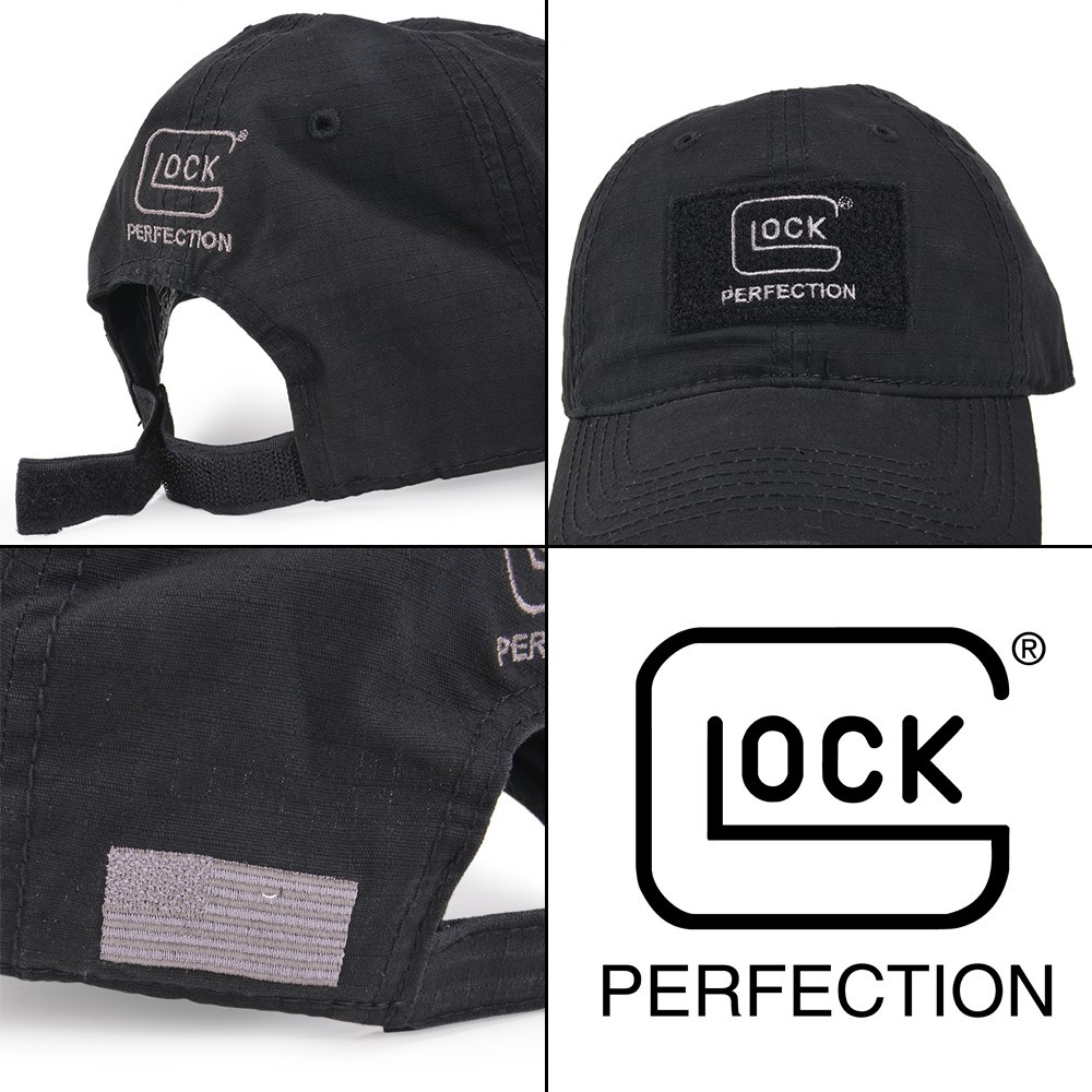 ミリタリーショップ レプマート / Glock Perfection ベルクロ付き キャップ ブラック