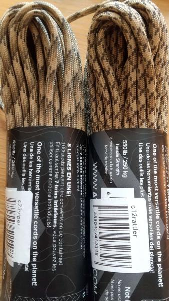 ATWOOD ROPE 550パラコード タイプ3 ラトゥラー | ミリタリーショップ