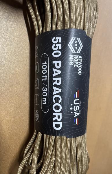 ATWOOD ROPE 550パラコード タイプ3 タン | ミリタリーショップ レプマート