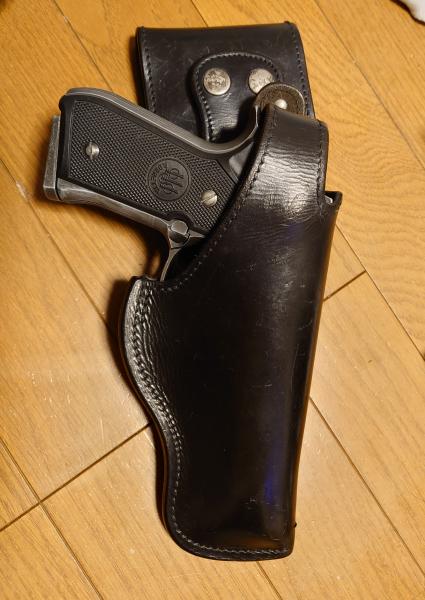 フランス警察 放出品 OWBホルスター 革製 MAC50・PAMAS G1他対応